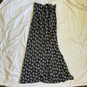 Vintage floral grunge 90s maxi skirt